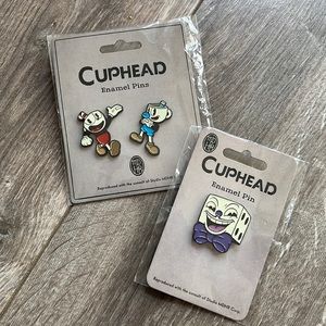 Cuphead Enamel Pin Cuphead & Mugman & King Dice Pin Set Bundle